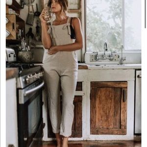 Kepola London Linen Overalls - Oyster Size Large